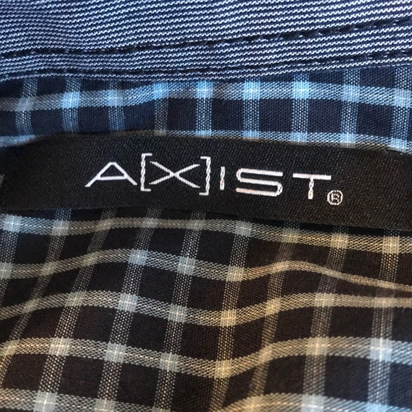 Axist Blue Plaid Men’s Button Down Shirt Size S - Picture 7 of 9